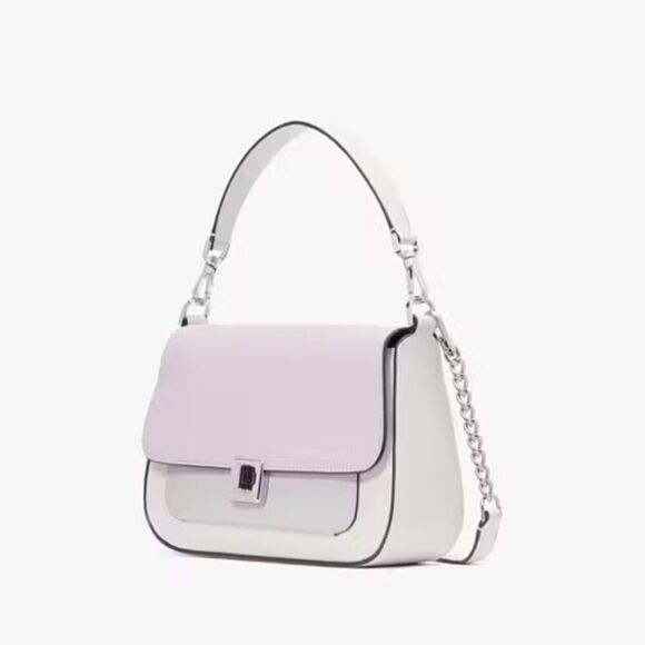 Kate Spade Phoebe Violet Colorblock Small Flap Crossbody - Picture 2 of 7